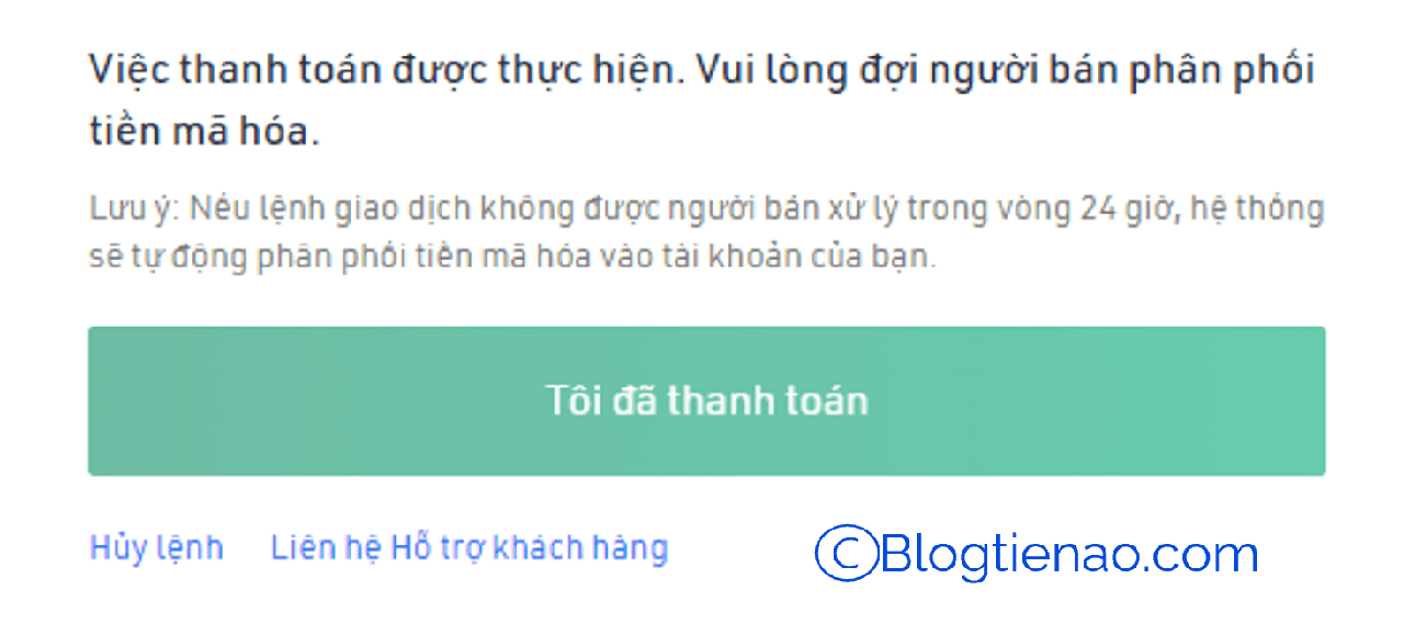 chờ xác nhận